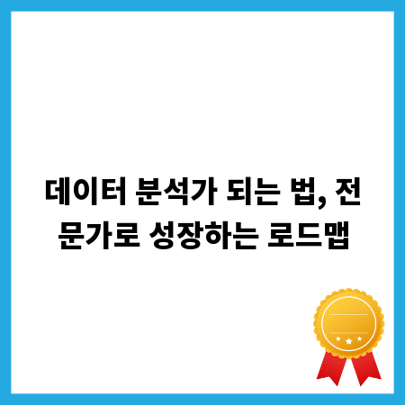 데이터 분석가 되는 법, 전문가로 성장하는 로드맵