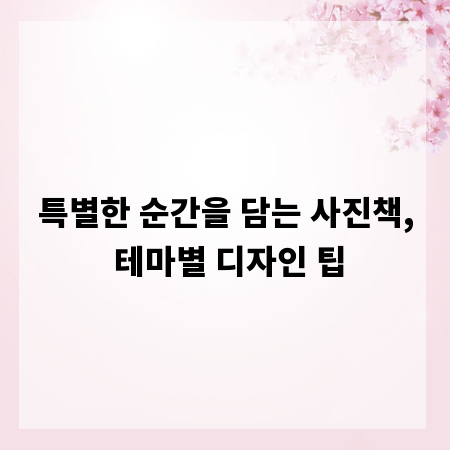특별한 순간을 담는 사진책, 테마별 디자인 팁