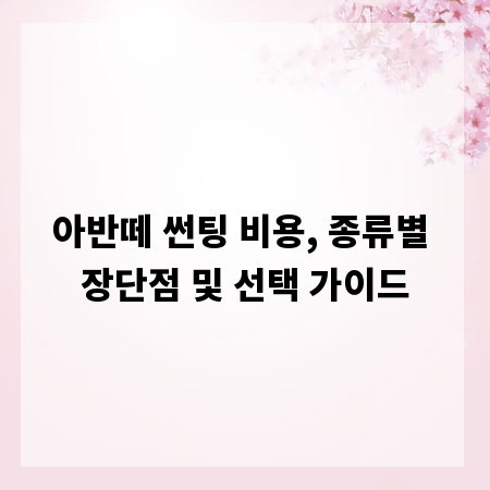 아반떼 썬팅 비용, 종류별 장단점 및 선택 가이드