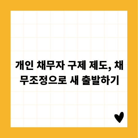 개인 채무자 구제 제도, 채무조정으로 새 출발하기