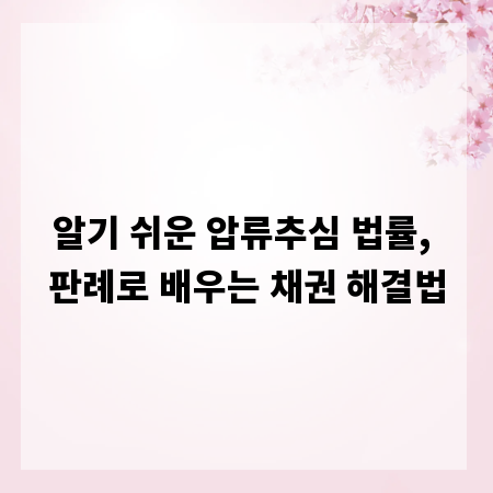 알기 쉬운 압류추심 법률, 판례로 배우는 채권 해결법