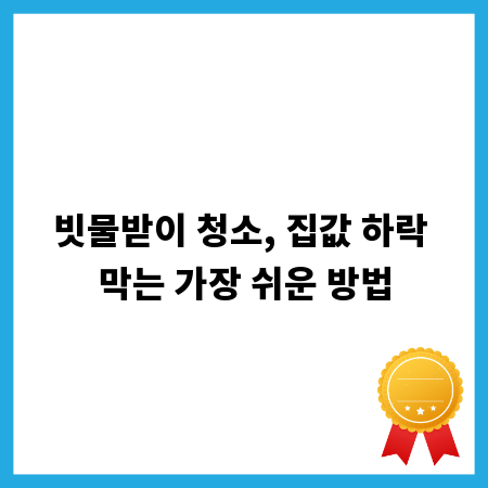 빗물받이 청소, 집값 하락 막는 가장 쉬운 방법
